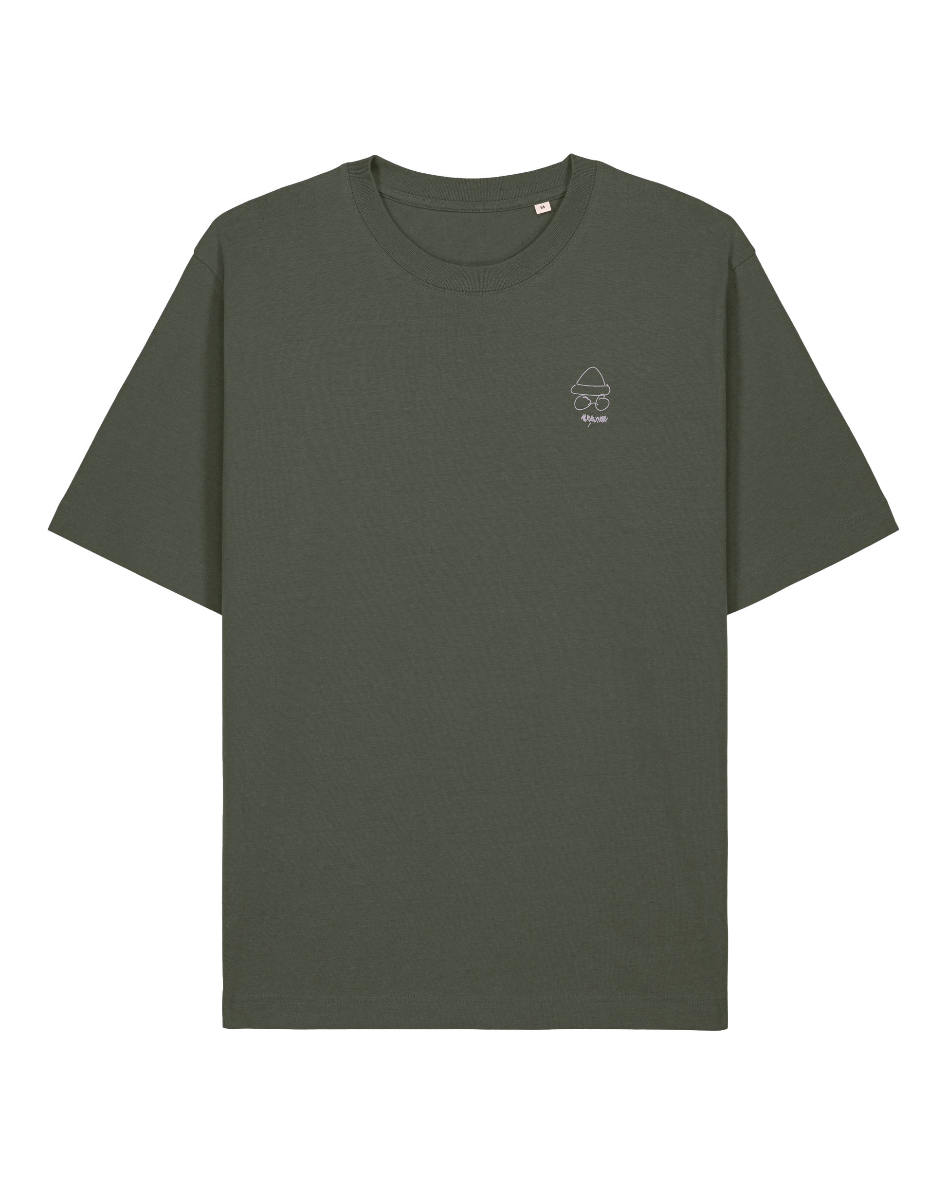 Flieder auf alte Olive (Khaki grün)  - T-Shirt
