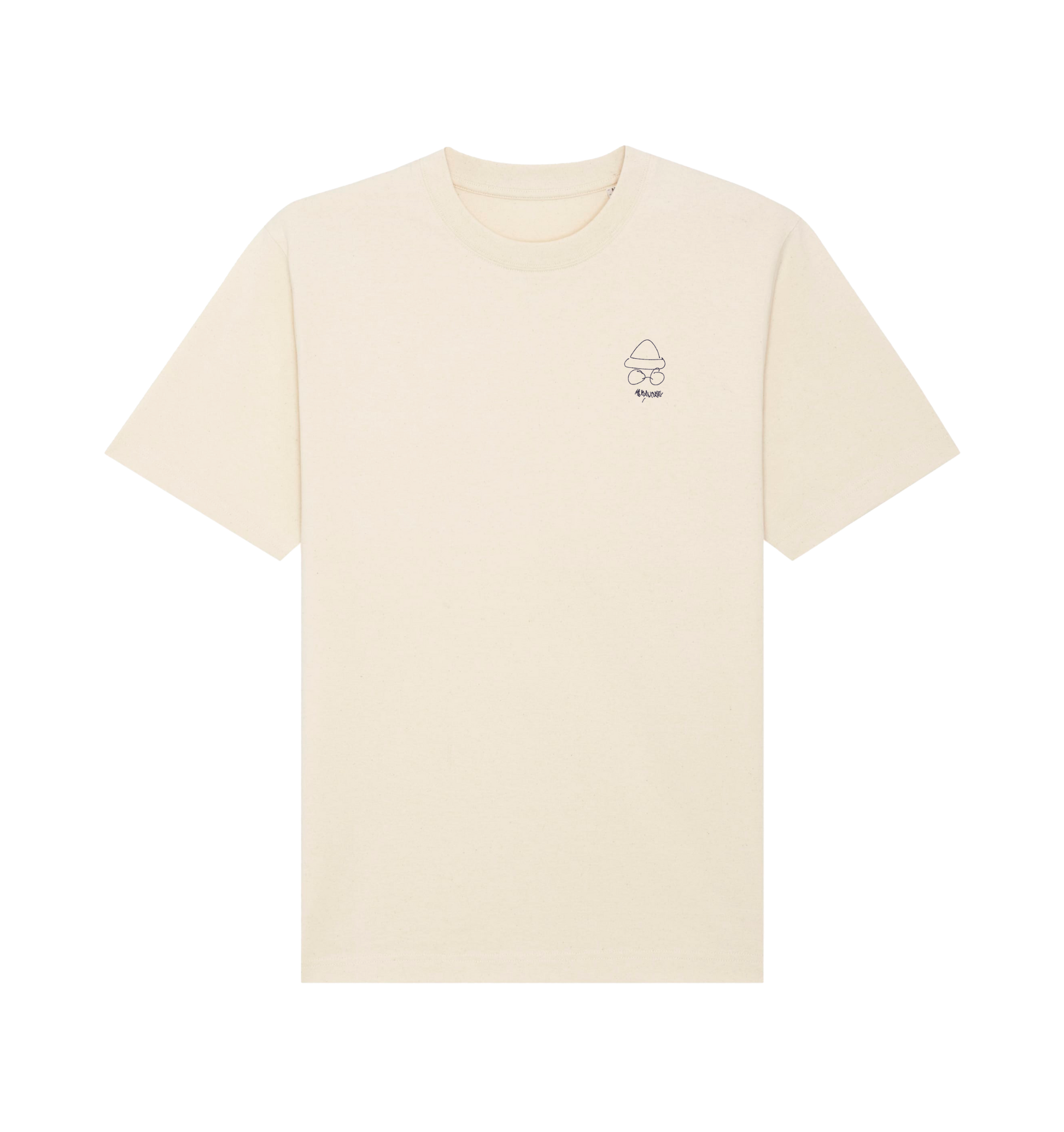 Pflaume auf Bio-Ei (Natural Raw) - T-Shirt