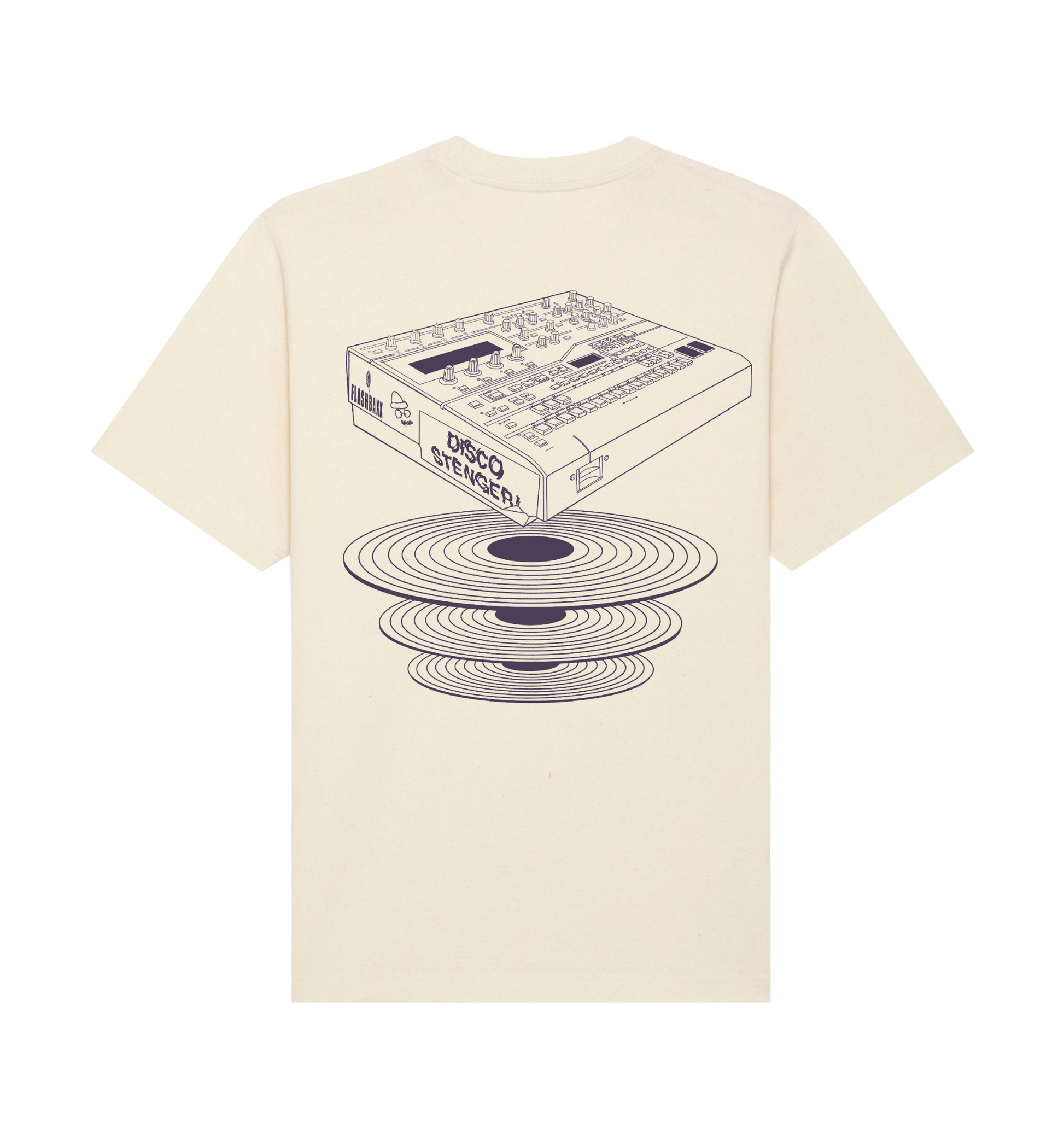 Pflaume auf Bio-Ei (Natural Raw) - T-Shirt